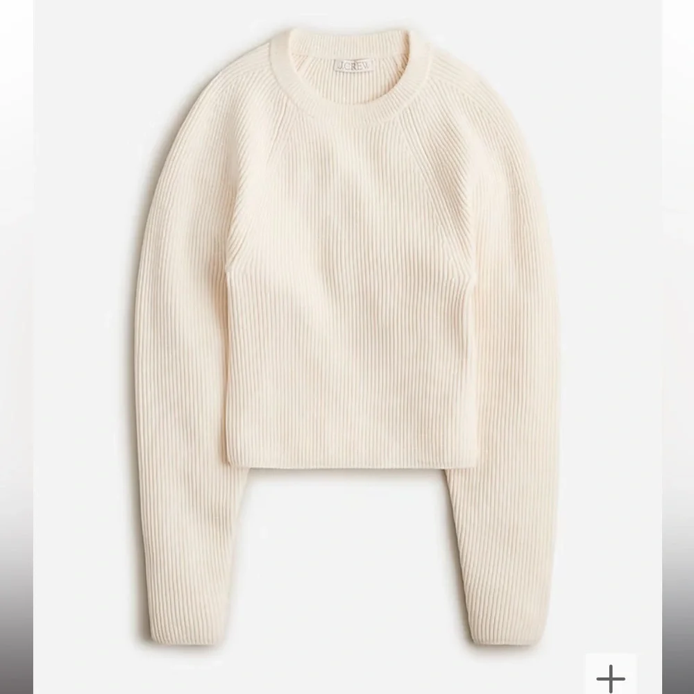 J Crew Raglan fitted-waist crewneck sweater BX110